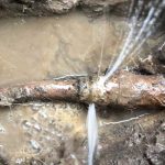 broken water pipe leak